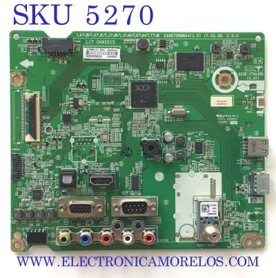 MAIN PARA TV LG / NUMERO DE PARTE EBU64029401 / EAX67258604 / 64029401 / 8449301 / 0CPMXL15-000J / GO0360808T / MODELO 43LV340C-UB AUSYLJM